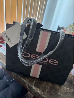 NWT Bebe Los Angeles Black & Pink Tote Handbag – Stylish Everyday Shoulder Bag