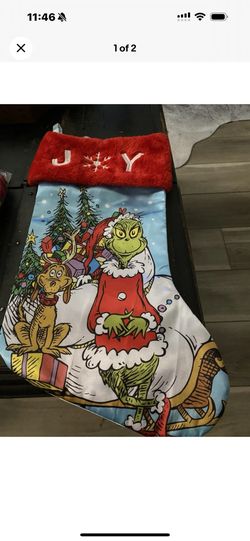 Grinch And Max Stocking