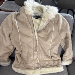 Girls Faux Shearling Coat