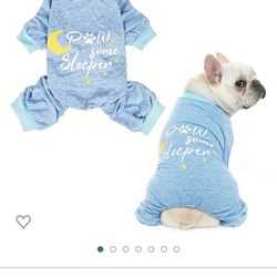 Dog Pajamas Clothes, Lightweight Doggie Jammies for Winter, Breathable 4 Feet Dog Jumpsuits, Pink and Blue Elastic Soft Pet Pjs for Boys and Girls, Cu