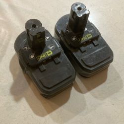 2x P103 Ryobi Lithium 18v Batteries 