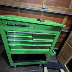 U.S. General 5 Drawer Rolling Tool Cabinet - Green