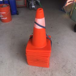18” Traffic Cones with Reflective Top (Qty 10)