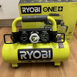 RYOBI 18V ONE+ Cordless 1 Gal. Portable Horizontal Air Compressor with 120 PSI Maximum Pressure (Tool Only)