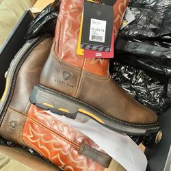 New AriatWide Square Toe Steel Toe Work Boot
