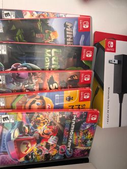 Nintendo switch Oled game lot charger new mint lot must sell