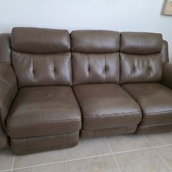 Leather RECLINING SOFA
