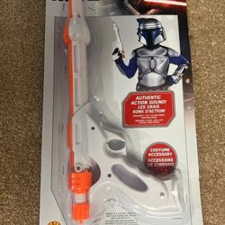 Jango Fett Blaster Pistol Star Wars Prop Costume Accessory Gun With Sounds