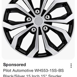 Spyder Performance 16” Performance-Wheel-Cover-Black-Silver-Covers/1(contact info removed)9 Pilot-Automotive-WH553-16S-BS-Spyder Reg $97 and Only $30