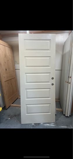 Exterior front door side door garage door 32x79” 20min fire rated shaker contemporary style   I have a beautiful contemporary style door with fire rat