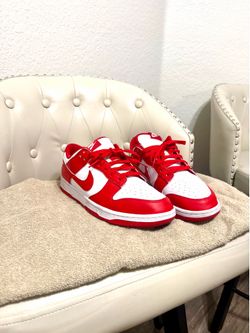 red an white dunks size 12