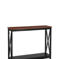 40 Inch Cherry /Black Console Table (new)