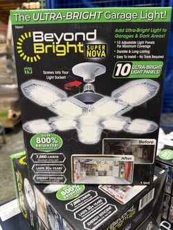 BEYOND BRIGHT 60-Watt Ultra Bright LED Light Bulb 6500K with 10 Adjustable Light Panels
