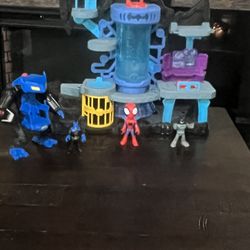 Batman Toys And Spider Man With Car 