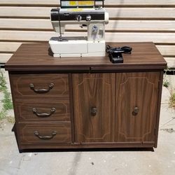 Sewing Machine And Table