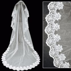 118" Long White Wedding Bridal Veil