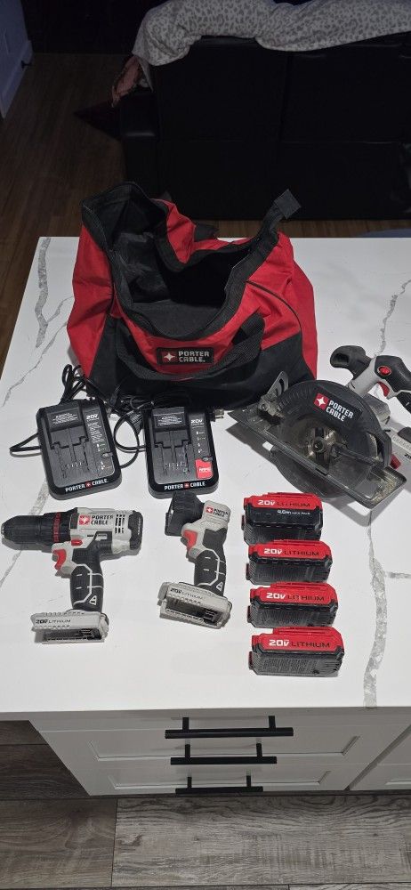 Porter Cable Tools And 20v Batteries