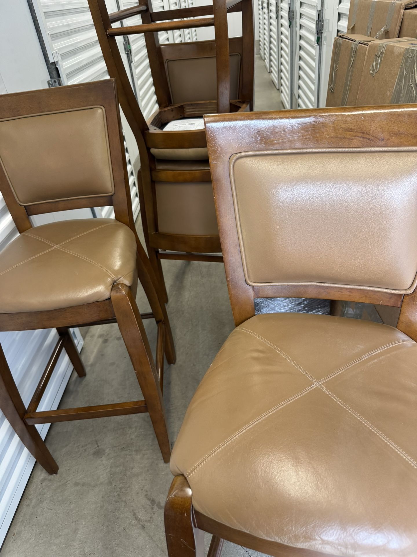 Massive Wood Bar Height 2 Chairs With Table