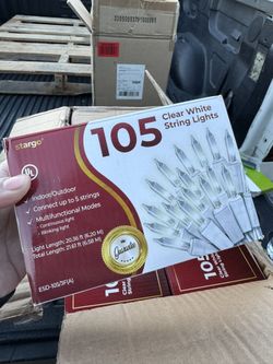 Clear, white Christmas lights