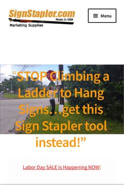 Sign stapler