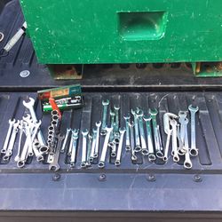 assorted metric an standard wrenches sockets etc.$100