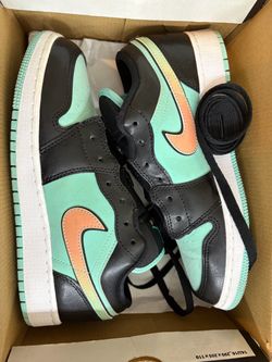 Air Jordan 1 Low Sneakers Teal Black Orange