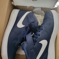 Nike Airforce One - Midtop - Navy Blue/white