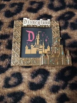 Disneyland sleeping beauty castle picture frame magnet