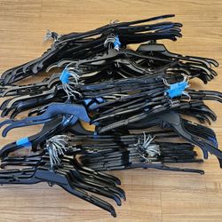50 Pack!  Black Retail Clothing Hangers