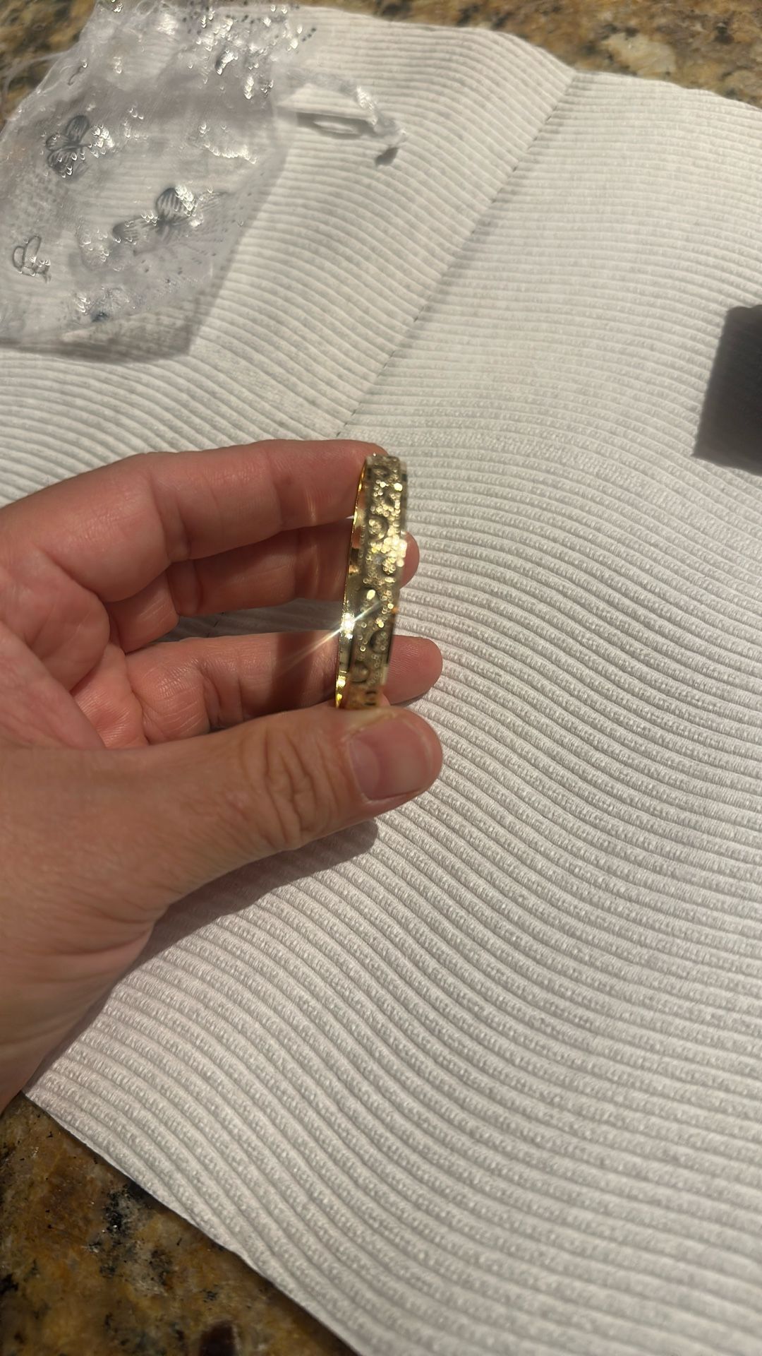 Infant Moroccan Style Bangle Bracelet 14k Filled Over Brass