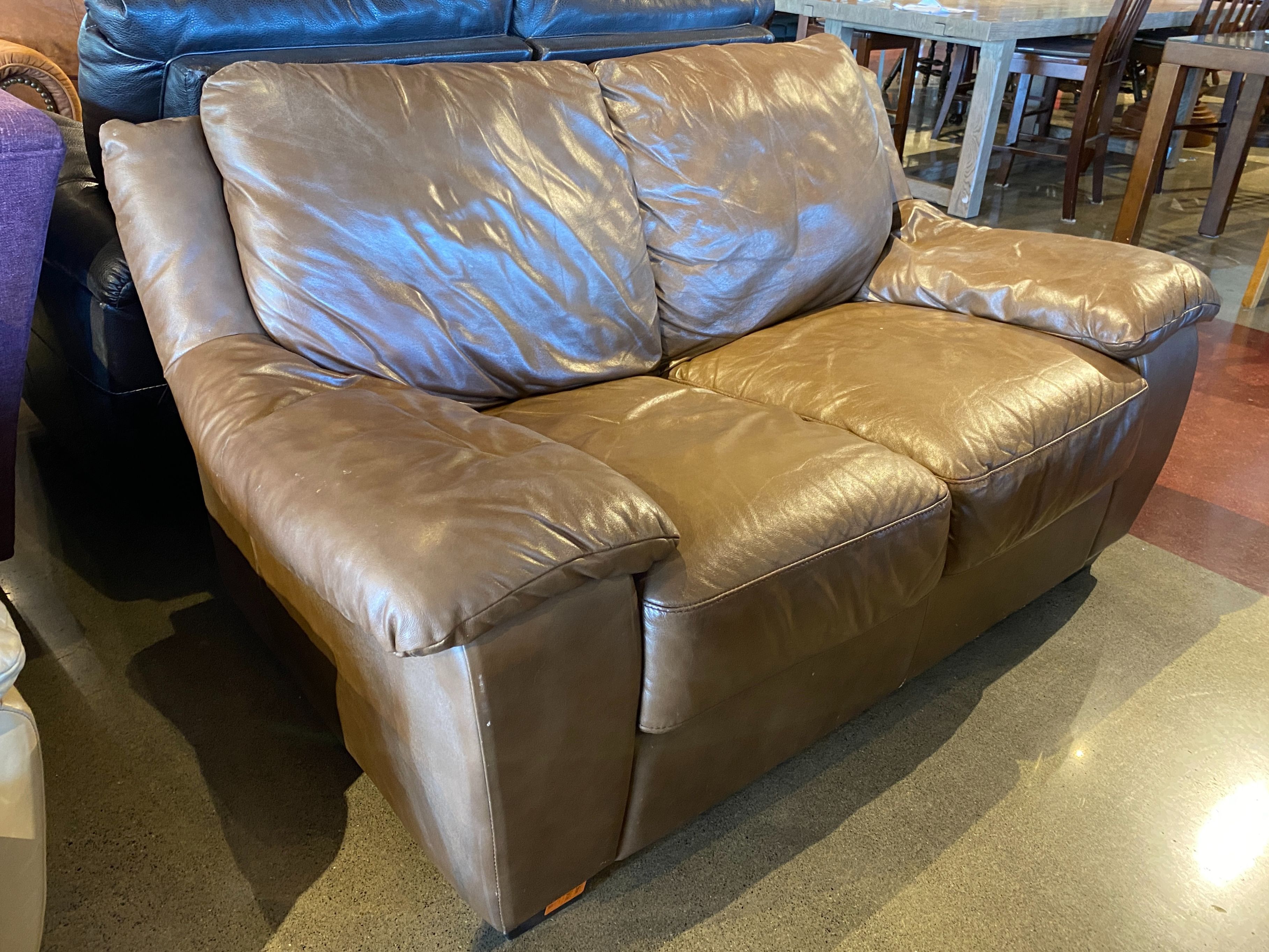 ITALSOFA Low Brown Loveseat