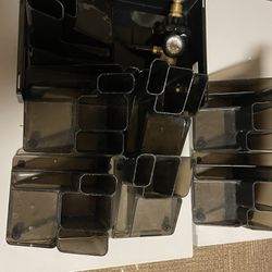 Lot Of Plastic Desk Containers Thumbnail
