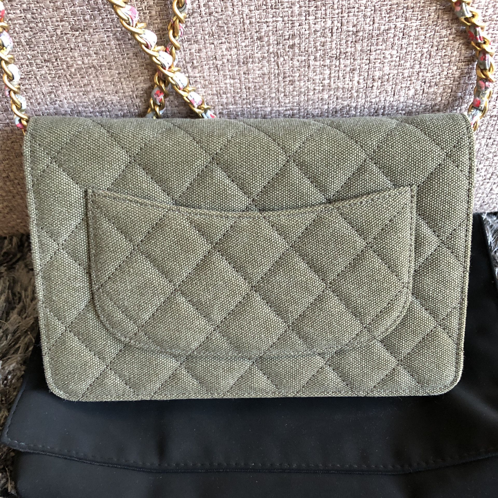 Authentic Chanel Green Perforated Leather CC Logo Long Full Flap Bag Wallet  for Sale in San Jose, CA - OfferUp