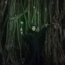 🎃 Maleficent Costume Halloween Staff & Horns/ Head Wrap Disney