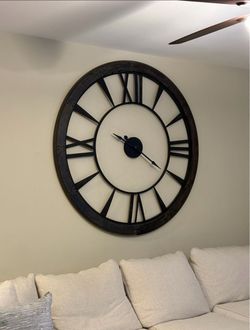Uttermost Ronan Rustic Bronze 60" Round Wall Clock
