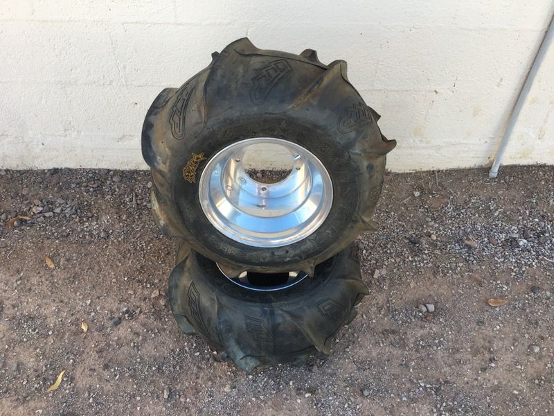 22x11x10 ITP SandStar Paddles on 4x143 ITP Alum Wheels! Bombardier Can Am DS 650