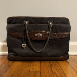 Beautiful Brighton Leather Trimmed Briefcase 