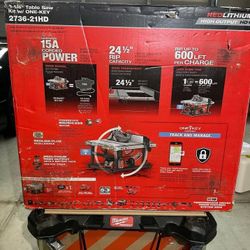 NEW-Milwaukee 8-1/4 in. Table Saw Kit WITH BATTERY AND CHARGER