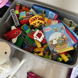 Container Of Legos With Instructions