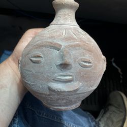 Terracotta jar vase vintage antique south america