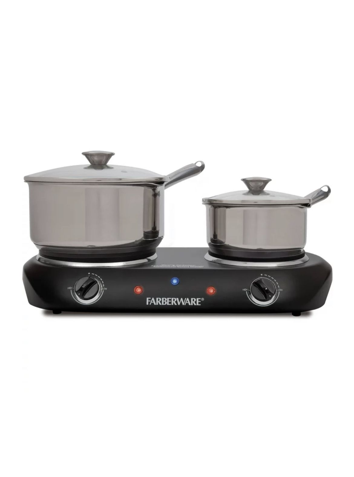 Farberware Royalty 1800 W Double Burner Black Electric Cooktop - Estufa eléctrica de dos quemadores