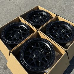 5x150 Tundra Land Cruiser Sequoia 18” KMC GRS Satin Black Wheels KM549