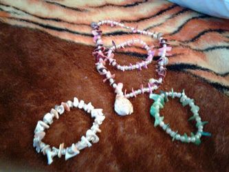 Homemade necklace and bracelets