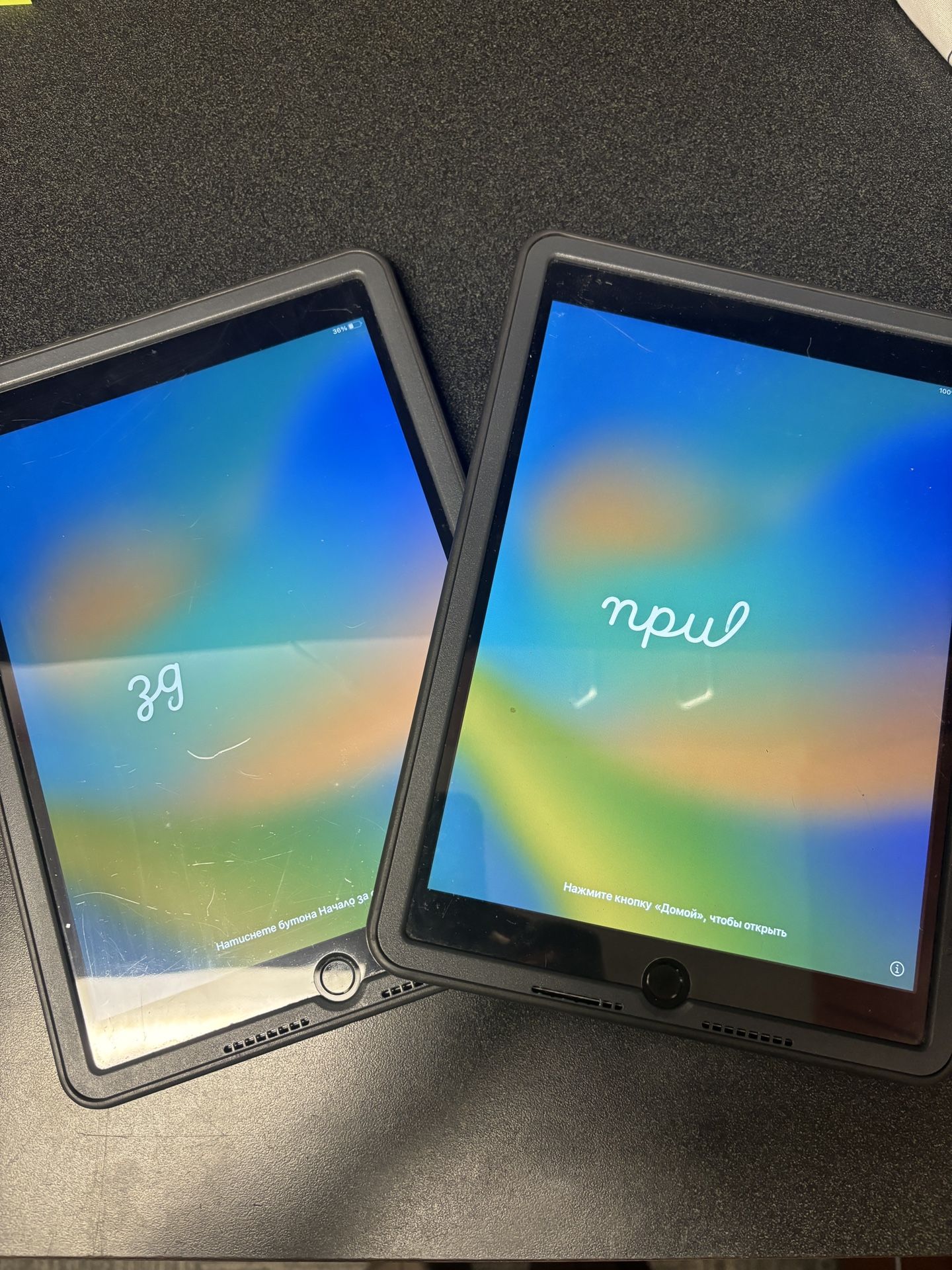 2 - 5th generation iPads With OtterBox Cases