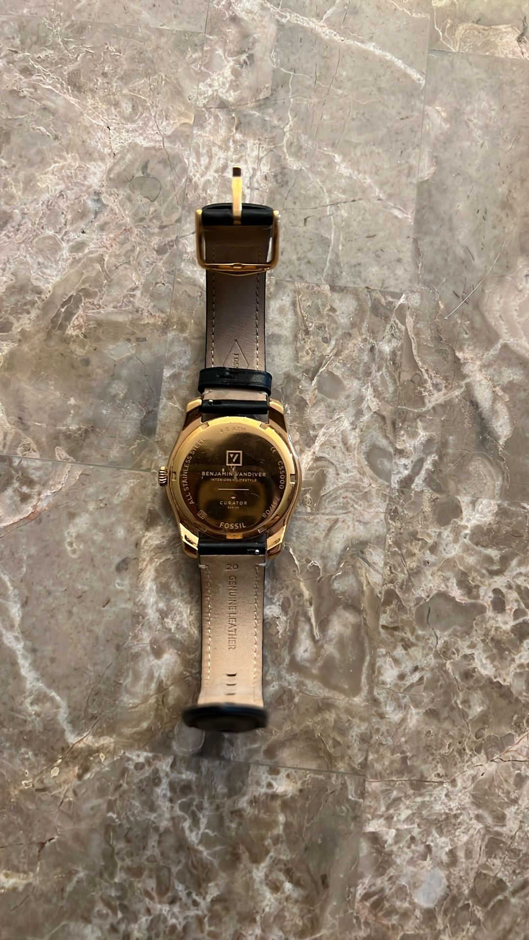 Fossil Curator Watch Black Rose Gold