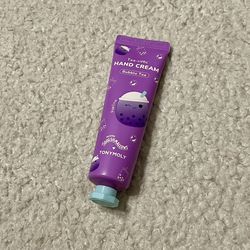 squishmallow x tonymoly tea-riffic hand cream in bubble tea