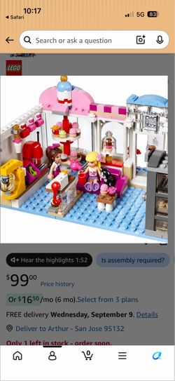 LEGO Friends Cupcake Café Building Set