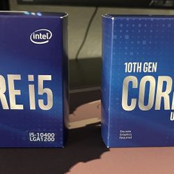 CPU Processors Intel 10th Gen i5 10400 & i7 10700KF