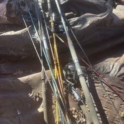 Fishing Poles And Fishing Boat Plus Trailer 