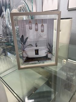 Yves Saint Laurent Bathroom Art Print Framed